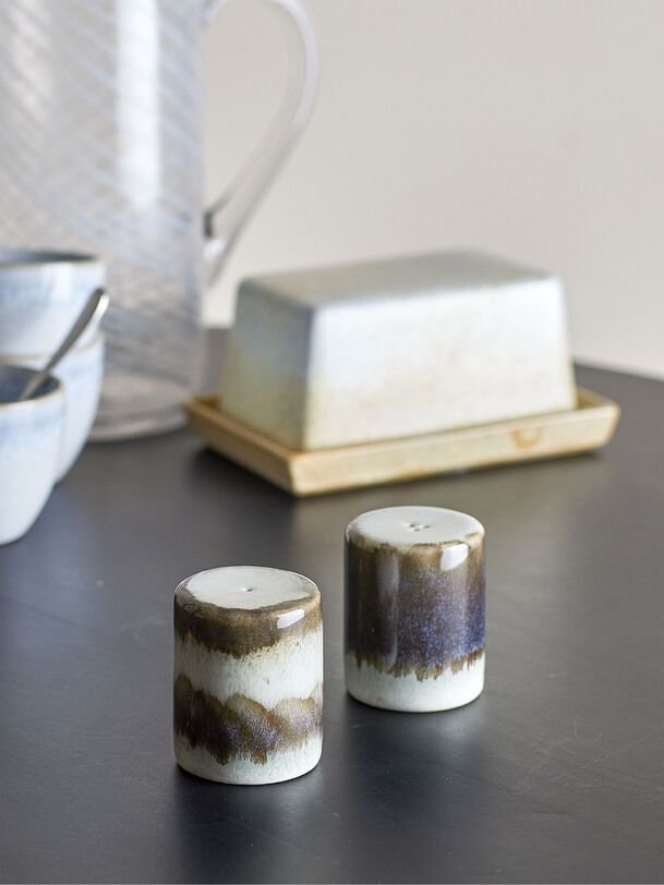 conjunto de poivre et sel céramique - bloomingville gris