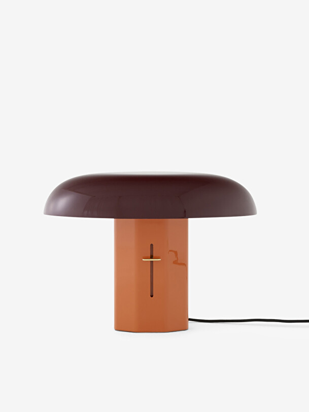 la montera de burdeosnaranja lámpara de mesa naranja
