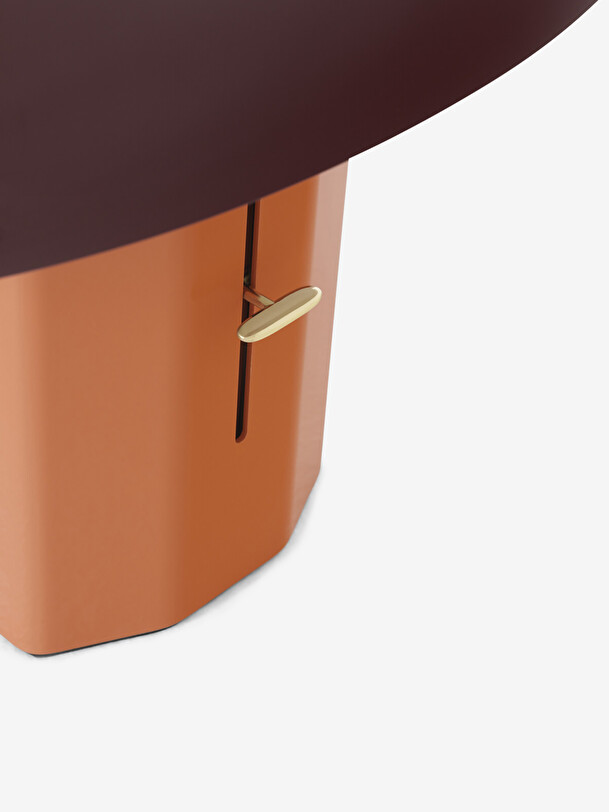 la montera de burdeosnaranja lámpara de mesa naranja