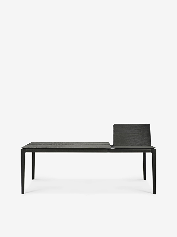 la extensión de roble bok mesa negra - l140220 cm negro