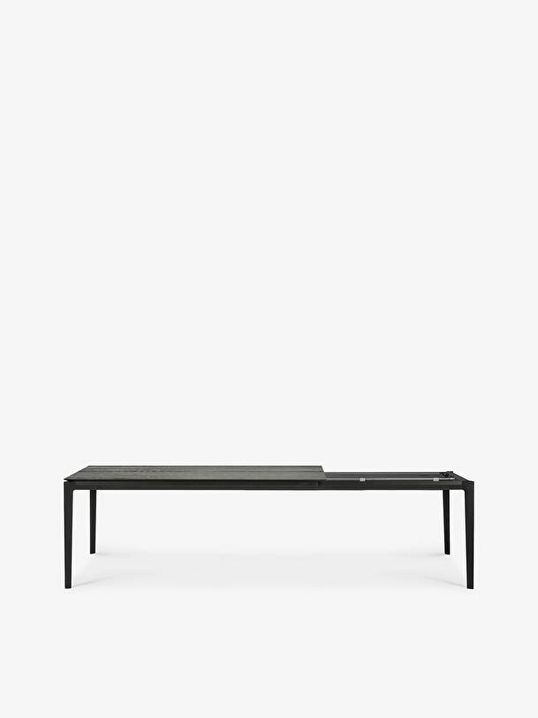 la extensión de roble bok mesa negra - l180280 cm negro