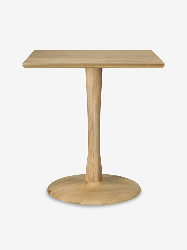 roble de torsión de la mesa cuadrada - l70 cm de luz de roble