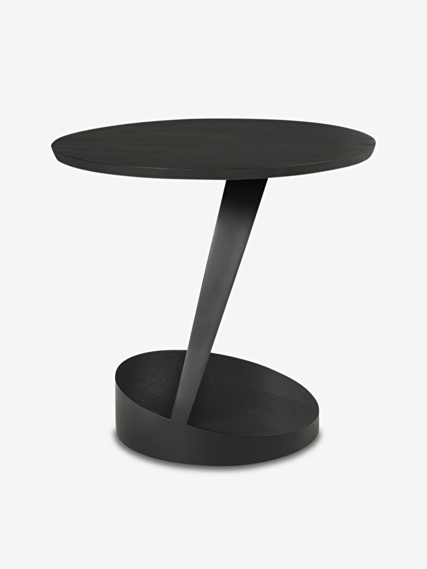 la teca oblic negro lado de la mesa d52 cm negro