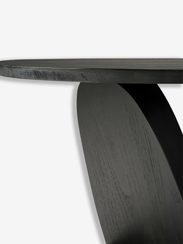 la teca oblic negro lado de la mesa d52 cm negro