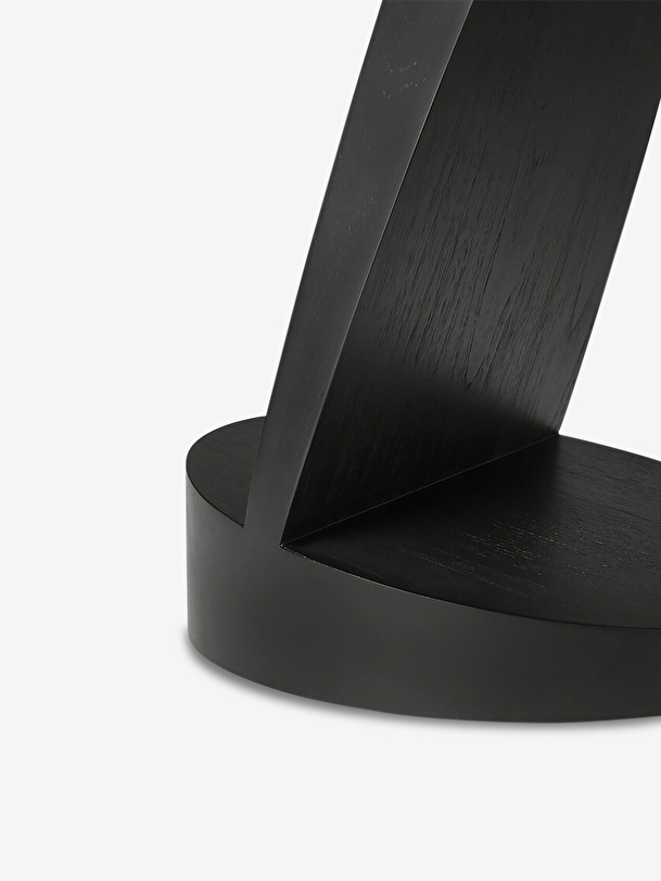 la teca oblic negro lado de la mesa d52 cm negro