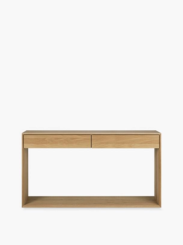 roble nórdico de la consola - l160 cm de luz de roble