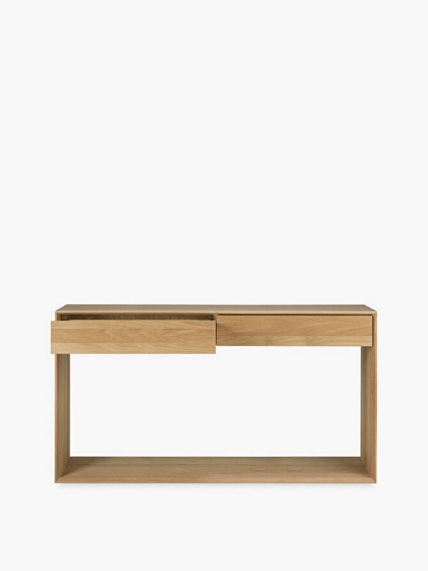 roble nórdico de la consola - l160 cm de luz de roble