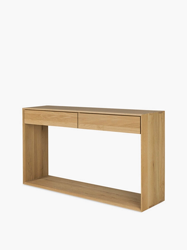 roble nórdico de la consola - l160 cm de luz de roble