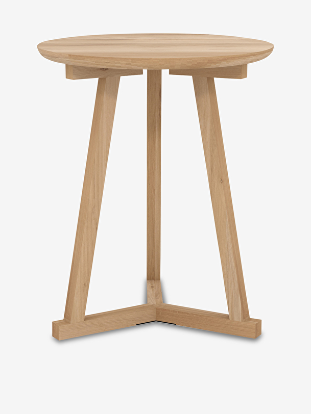 roble trípode de mesa de roble claro