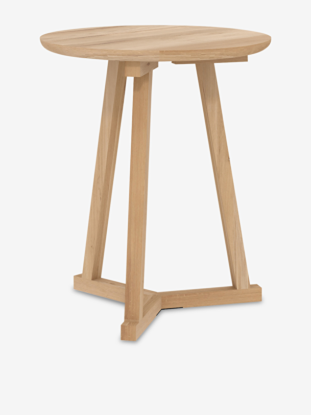 roble trípode de mesa de roble claro