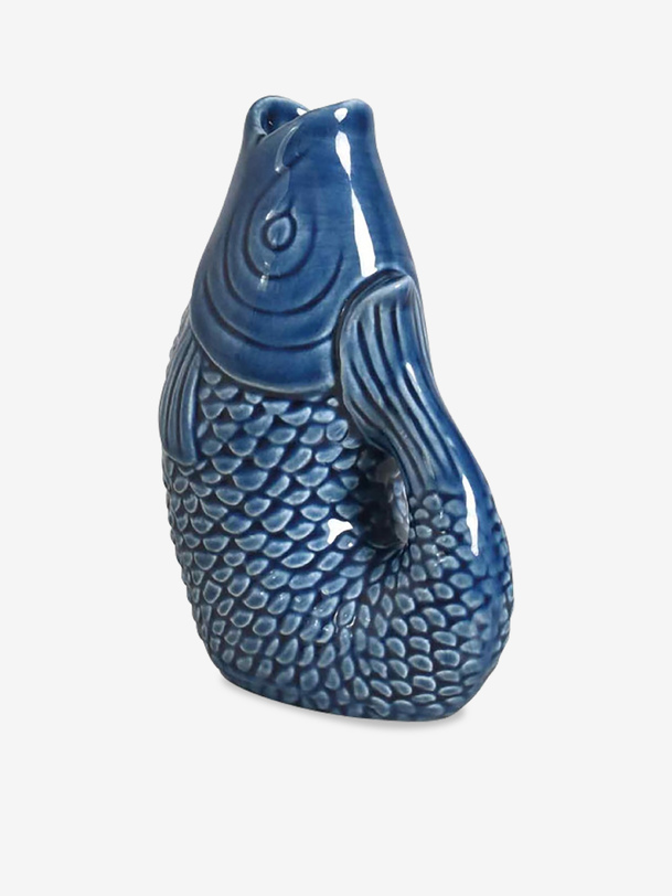 jarrón de poisson bleu - opjet azul