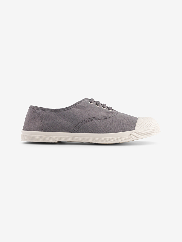 tenis de mujer con cordones gris