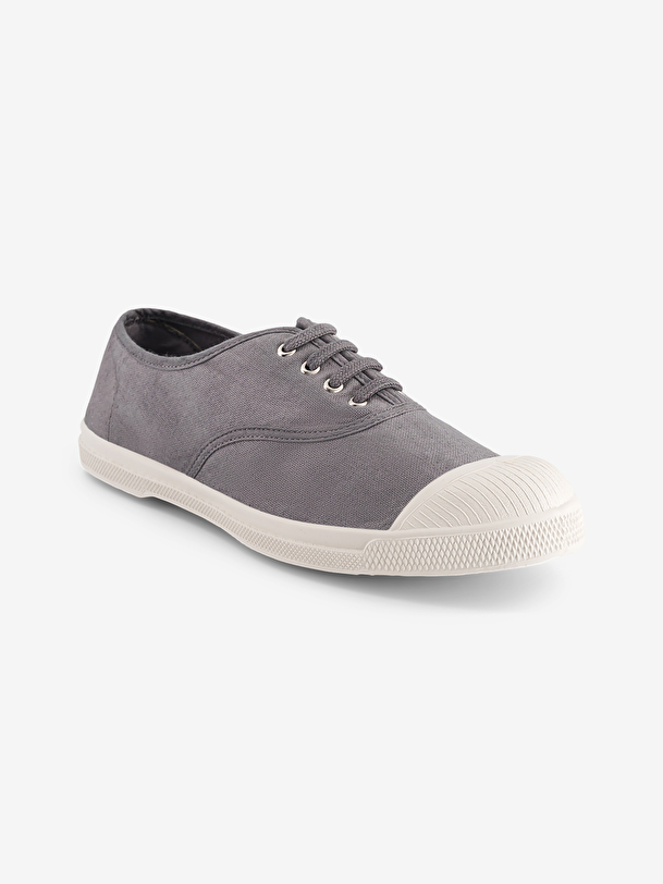 tenis de mujer con cordones gris