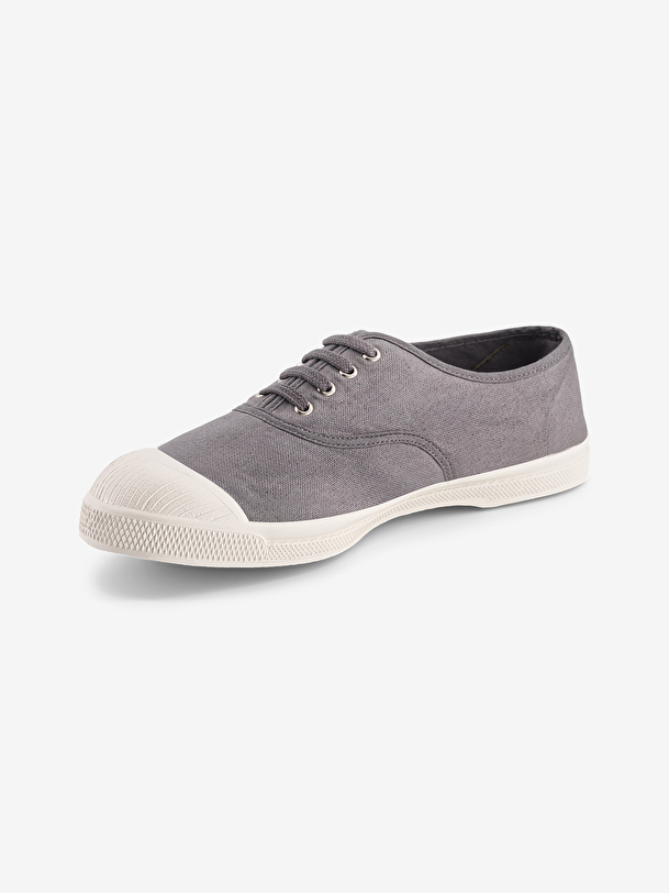 tenis de mujer con cordones gris