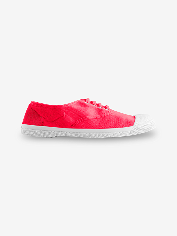 las mujeres cordones de los tenis de indian pink