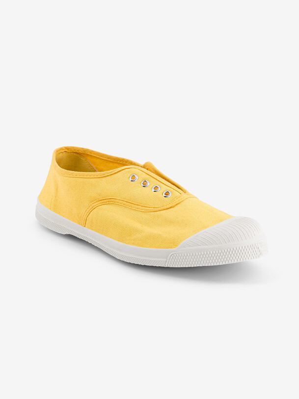 las mujeres elly tenis de botón de oro