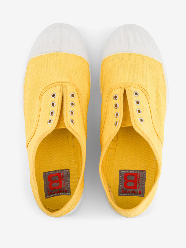 las mujeres elly tenis de botón de oro