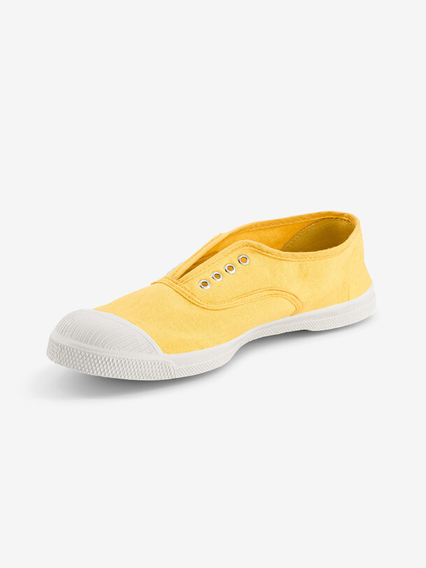 las mujeres elly tenis de botón de oro