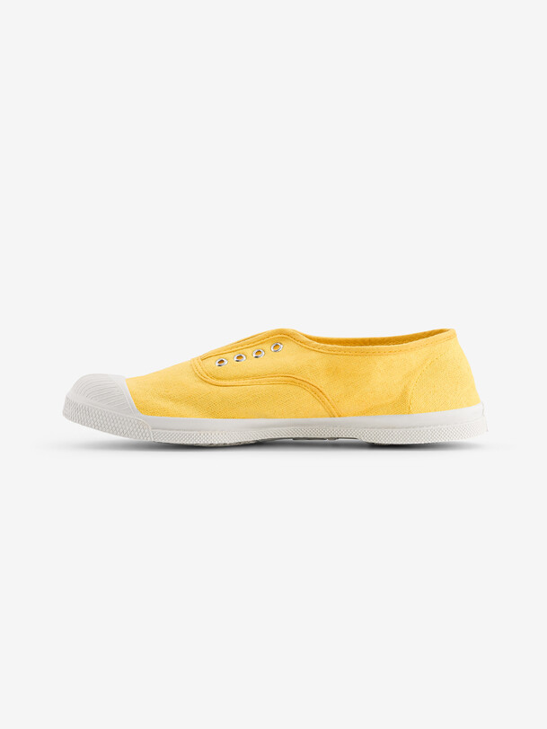 las mujeres elly tenis de botón de oro